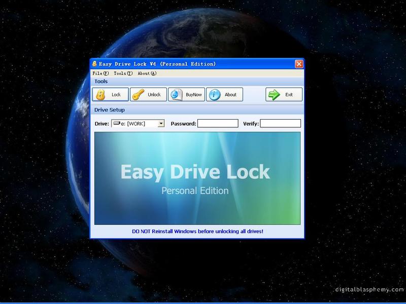 Easy drive lock Screenshot